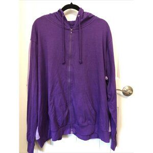 Purple Full Zip Hoodie Size 3X